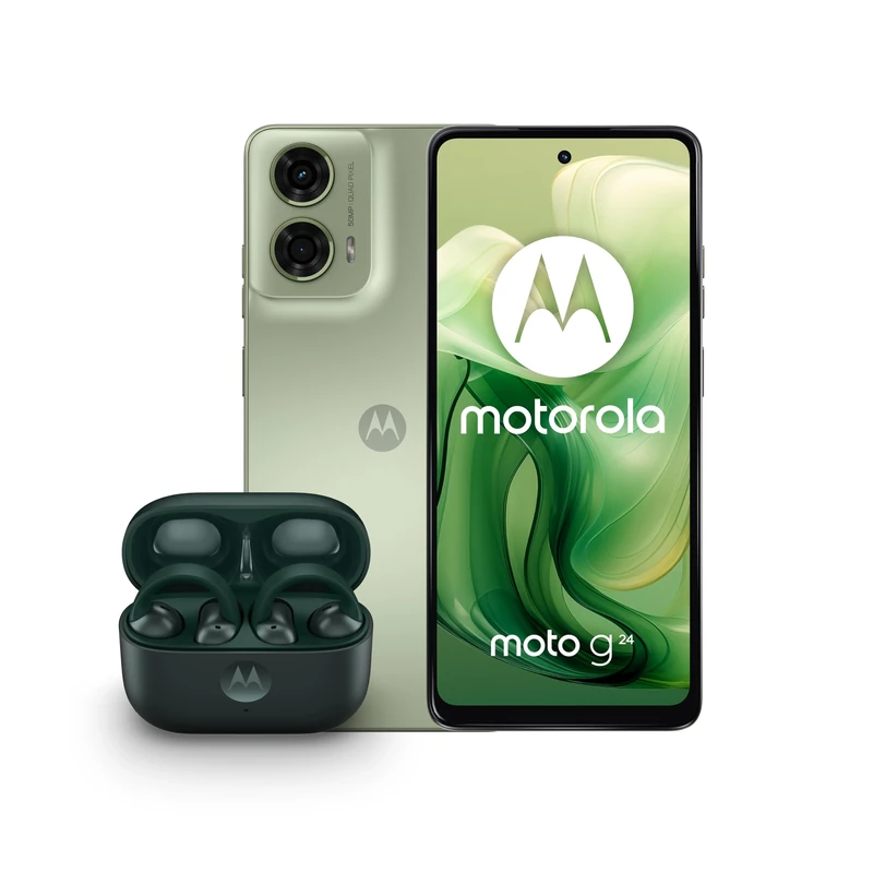 Moto G24 4+128 - Ice Green and Moto buds loop - Green