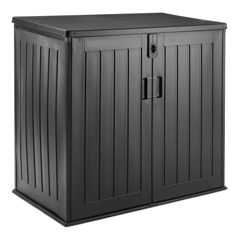 Amazon Basics Outdoor Storage Shed - Black, 115cm x 71cm