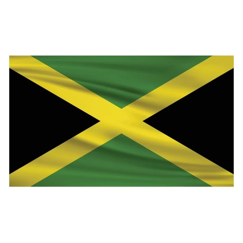 Jamaica Flag 5x3 ft – Outdoor/Indoor Polyester Flag with Brass Grommets – Fade-Resistant, Double-Stitched Edges – Patriotic Banner for Home, Events, or Business