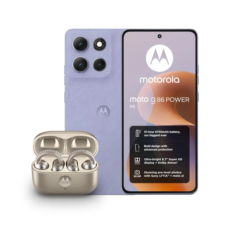 Motorola G86 8+256 Cosmic Sky and Moto buds loop w/crystals by Swarovski