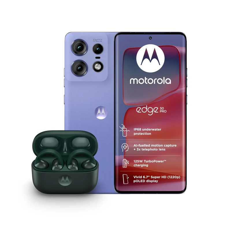 Moto Edge 50 Pro Luxe Lavender 12+512 and Moto buds loop - Green