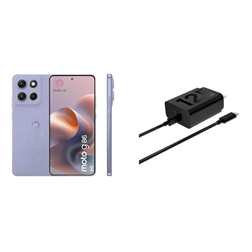 Motorola G86 8+256 Cosmic Sky and Moto UK Charger -Dual port 125w