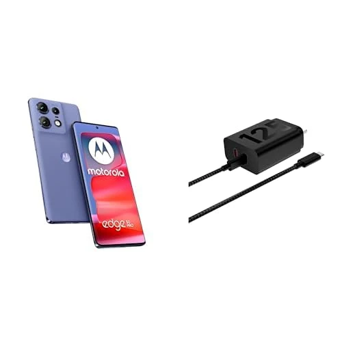 Moto Edge 50 Pro Luxe Lavender 12+512 and Moto UK Charger -Dual port 125w