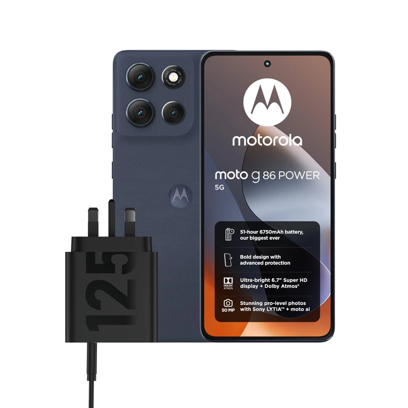 Motorola G86 8+256 Spellbound and Moto UK charger - single port 125w