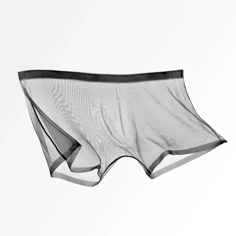 Generic Men's Ice Silk Mesh Boxer Briefs - Ultra Thin Breathable XL