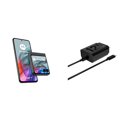 Moto Razr50 Koala Grey and Moto UK Charger -Dual port 125w
