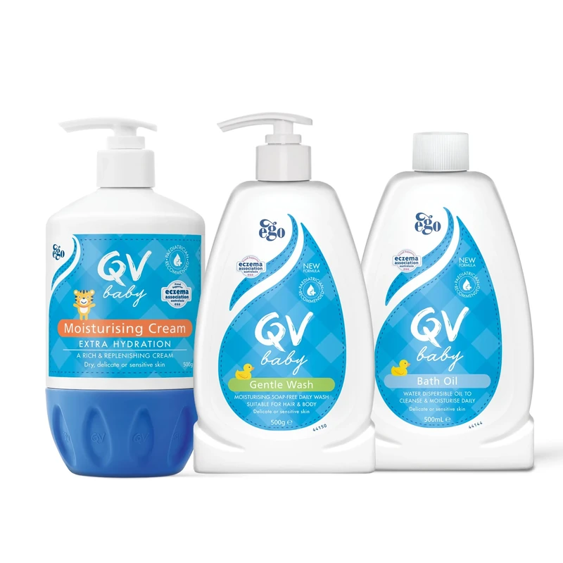Gift pack QV Baby: Baby Gentle Wash500g, Cream500g, Bath Oil500g