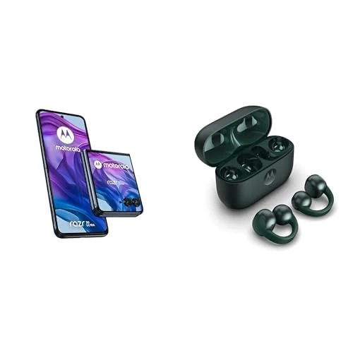 Motorola Razr50 Ultra Midnight Blue and Moto buds loop - Green