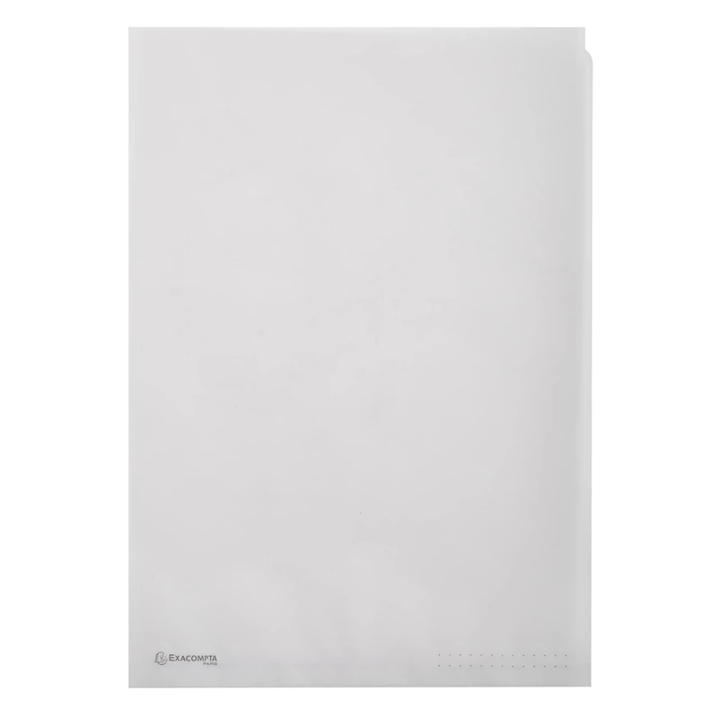 Exacompta - Ref 50850E - Box of 500 Transparent tracing Paper Corner Pockets - L-Shaped Opening on The top and Right Side - Dimensions 22x31 cm - A4 File Format - Transparent White