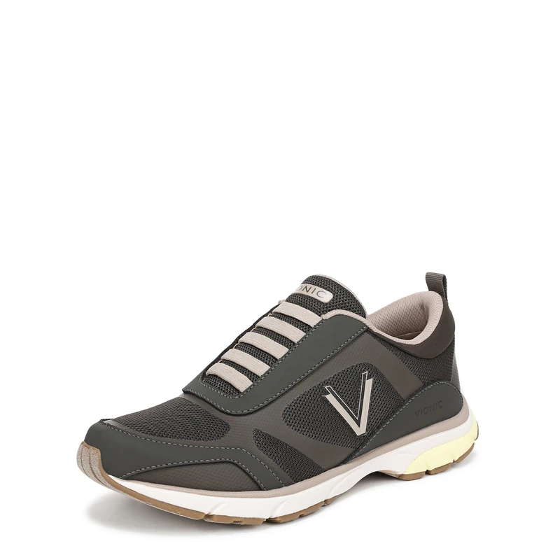 Vionic Womens Darcy Pull-On Trainers, Dark Khaki, Wide Fit, UK 9