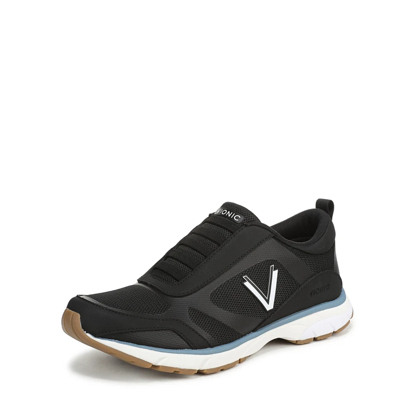 Vionic Women's Darcy Pull-On Walking Sneaker | Black Mesh | Lightweight | VIO Motion Arch Support | APMA Accepted | Cushioned Everyday Trainer | UK 4.5