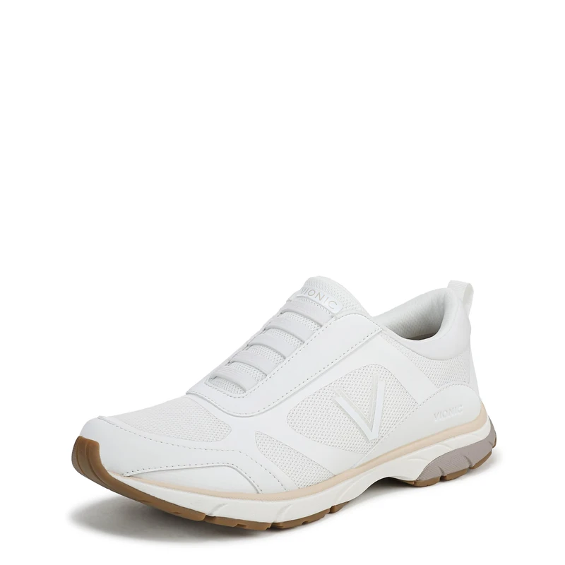 Vionic Women's Darcy Pull-On Walking Sneaker | White Mesh | Lightweight | VIO Motion Arch Support | APMA Accepted | Cushioned Everyday Trainer | UK 8