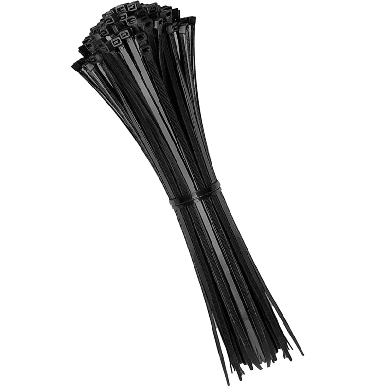 100 PCS Black Cable Ties, 300mm x 3.6mm, 12" Premium Nylon Zip Ties, 30 cm Long Zip Tie Wraps,Secure Self-Locking,Heavy Duty Strong, Multi-Purpose Plastic Tie Wraps for Home, Garden, Office, DIY