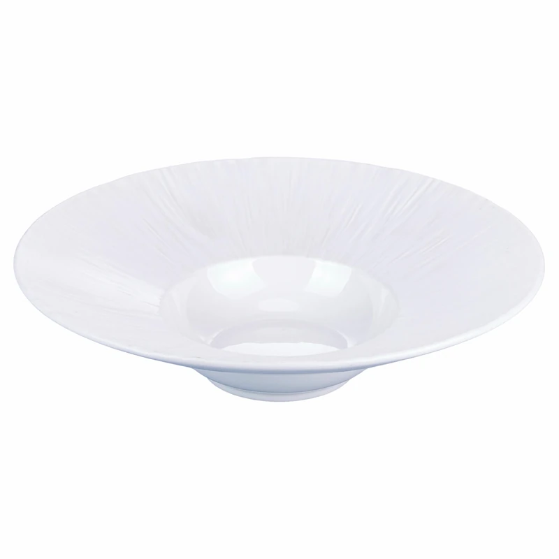 Set of 2 Porcelain Deep Plate with Grooves, Horeca