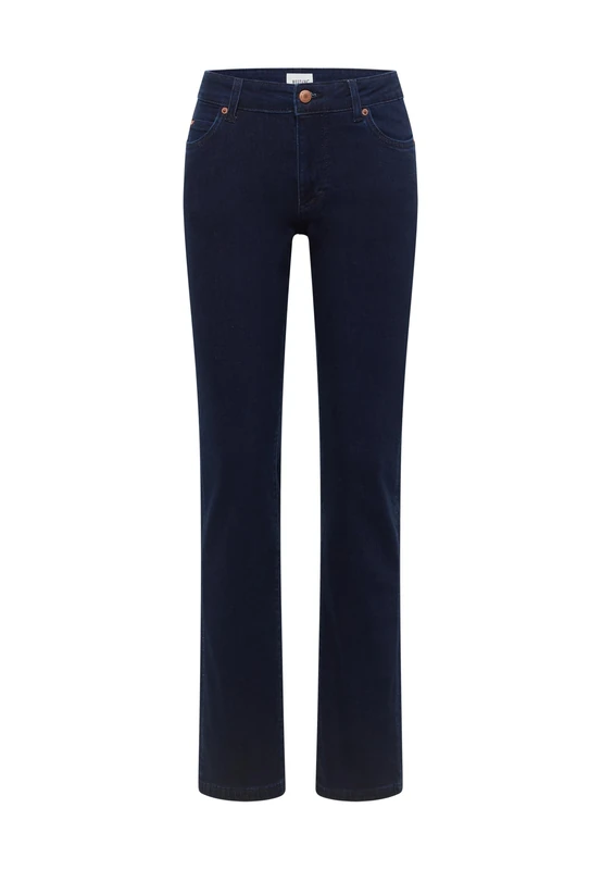 MUSTANG Women's Style Crosby Relaxed Straight Jeans, Dark Blue 841, 28W x 34L - Image 1