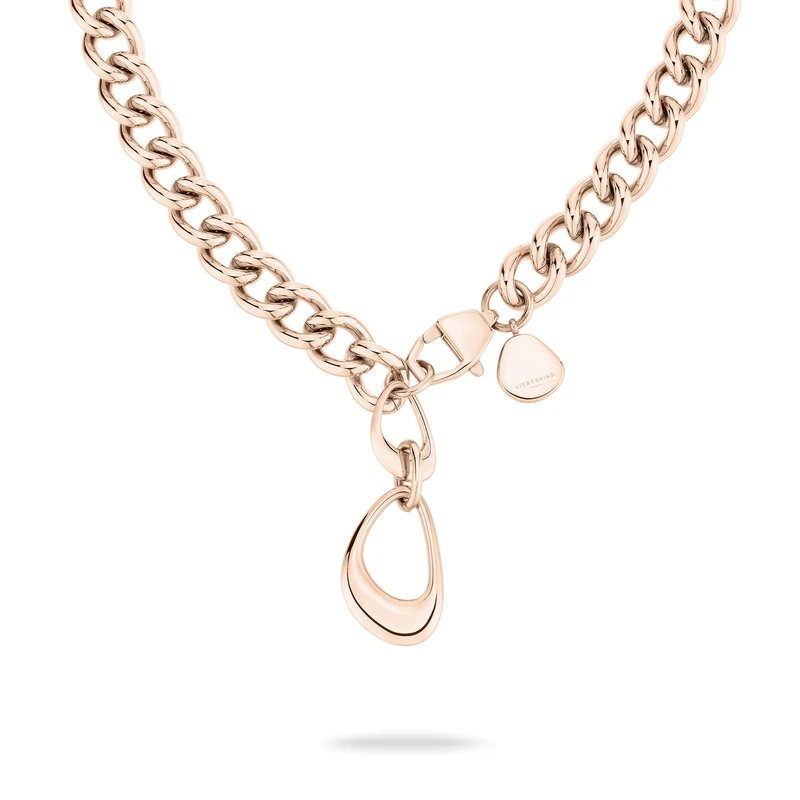 Liebeskind Berlin Ladies Necklace LJ-1786-N-45 in Stainless Steel IP Rose Gold