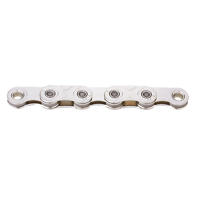 KMC X-Flat 12/13 Speed Waxed Flat Top Chain, 126 Link, Silver