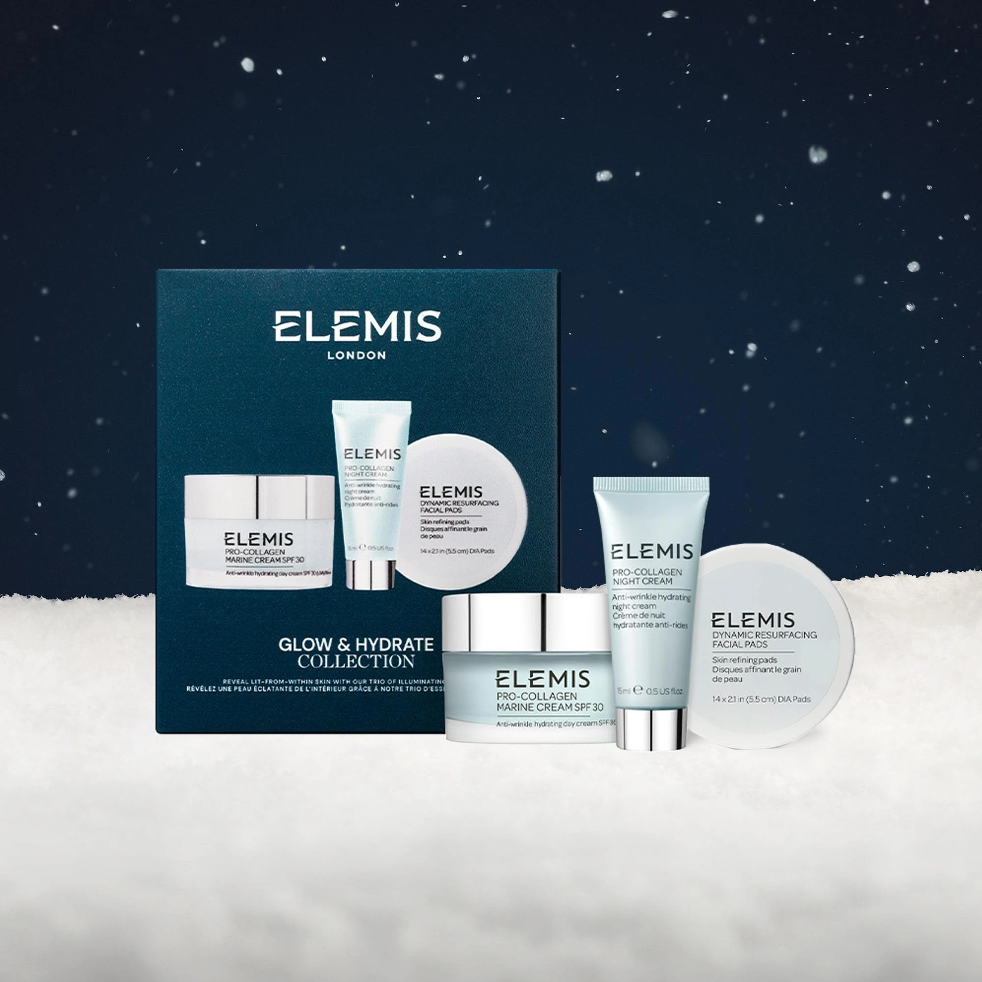 ELEMIS Glow & Hydrate Skincare Gift Set for Women – Travel Size Face Care Essentials – Luxury Self-Care Gift for Her