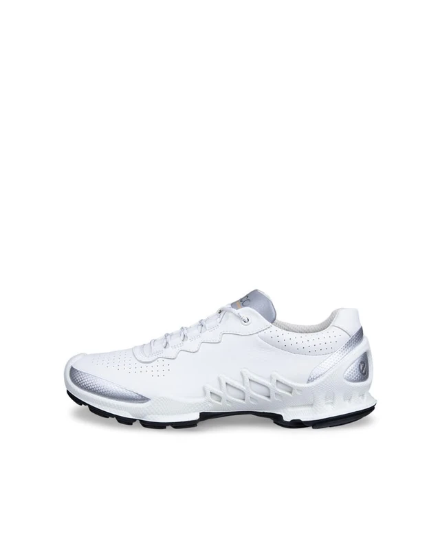 ECCO Men's Sneaker Biom AEX, White/Silver Metallic, 9.5