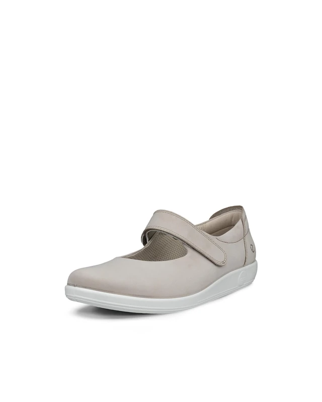 ECCO Women's Mary Jane Flat Soft 2.0 Mary-Jane, Pure Cashmere, 9.5