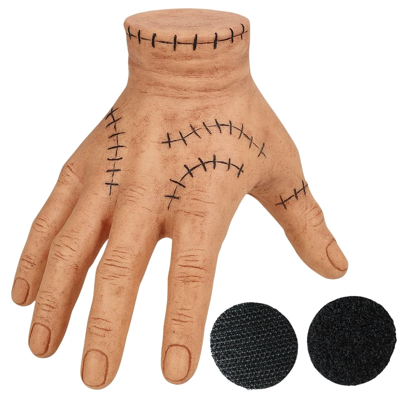 Moonlight Fright Severed Halloween Hand Prop with Stiches Detail - Spooky Family Sit on Shoulder Crawling Fake Hand Halloween Things - Spooky Fancy Dress Accessories for Kids and Adults