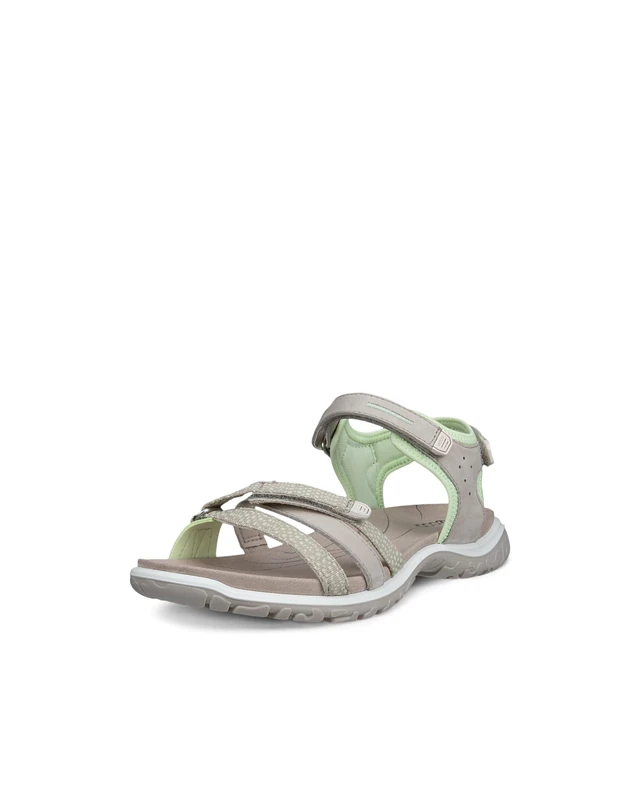 ECCO Women's Sandal OFFROAD ROAM, Pure Cashmere/Lime Cream, 7