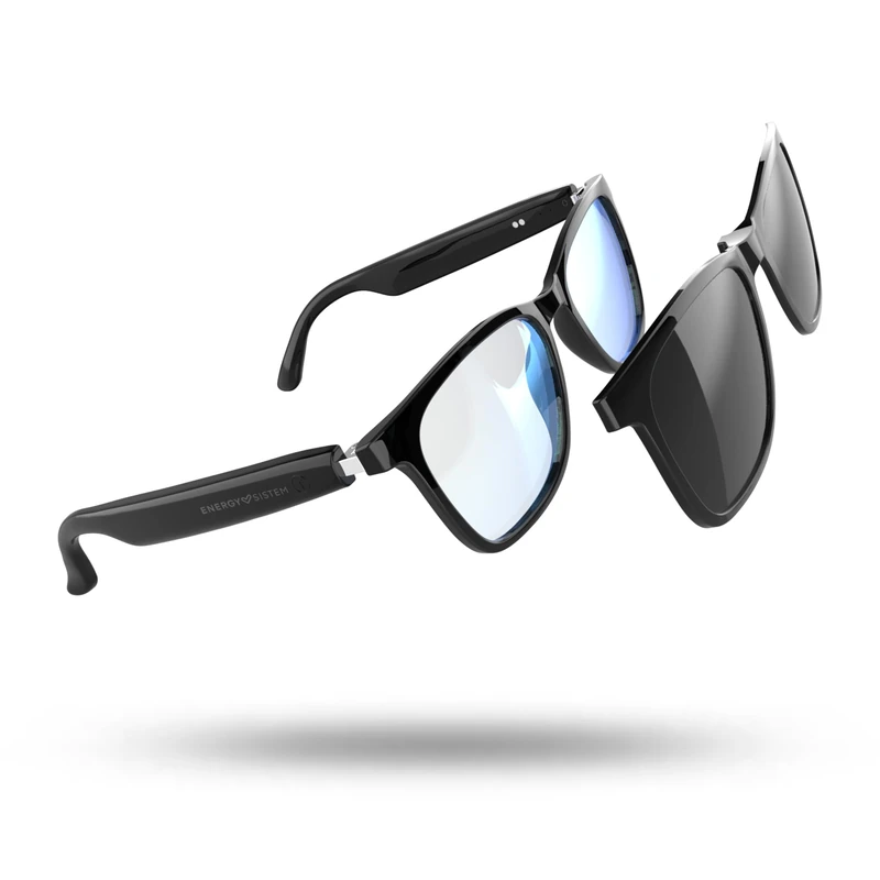 Energy Sistem RayFlex Music Bluetooth Sunglasses with Polarized Blue Lenses with UV400+ Protection, Built-in Microphone and IPX5 Certified