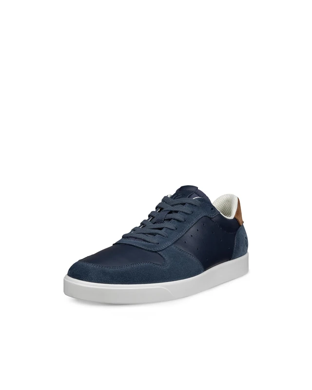 ECCO Men's Sneaker Street LITE, Ombre/Marine/Camel, 6