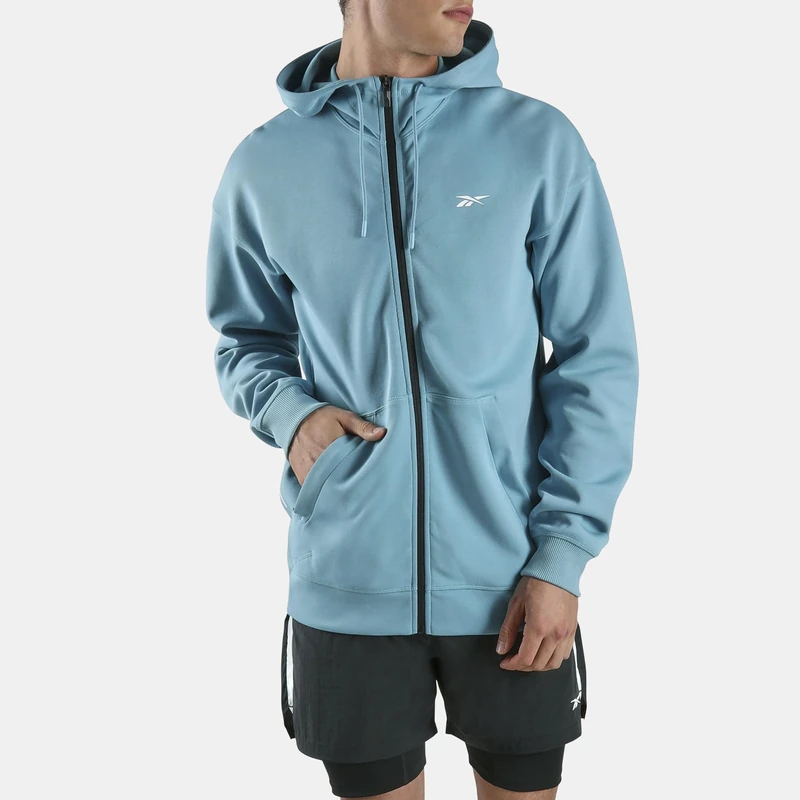 Reebok Athlete DOUBLEKNIT Full Zip Hoodie Blue