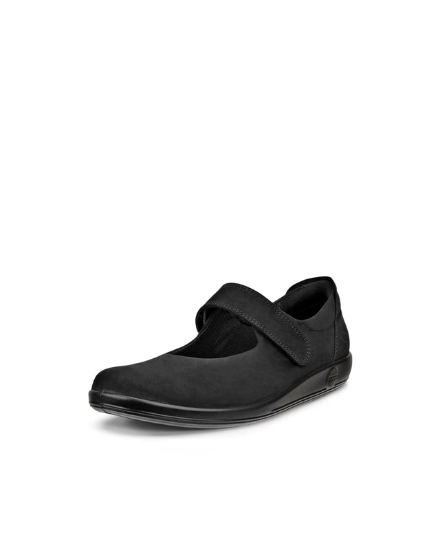 ECCO Women's Mary Jane Flat Soft 2.0 Mary-Jane, Black, 6