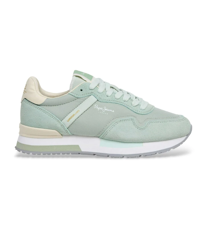 Pepe Jeans Women's HAILON Basic W Sneak, Green (Bleach Green), 3 UK