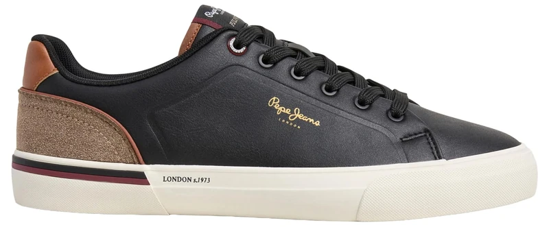 Pepe Jeans Men's Kenton Campus M Sneak, Black (Black), 42