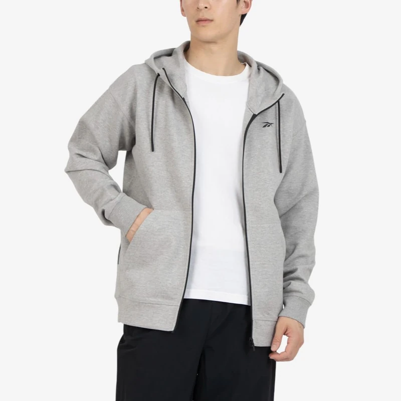 Reebok Athlete DOUBLEKNIT Full Zip Hoodie Gray