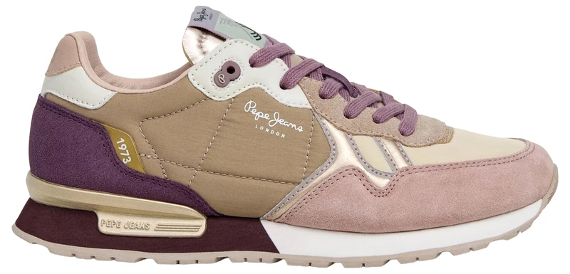 Pepe Jeans Women's BRIT Back W Sneak, Purple (Dusk Purple), 8 UK