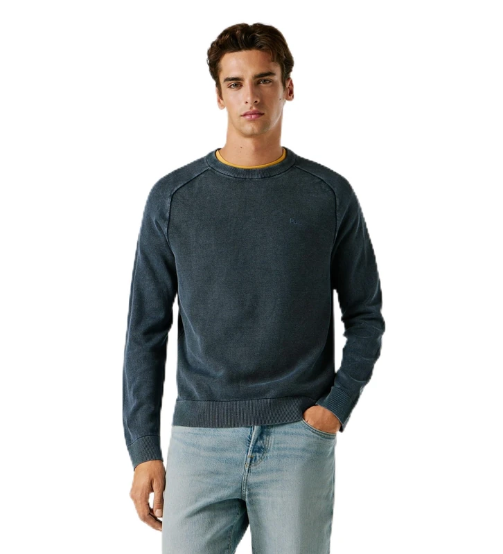 Pepe Jeans Men's Fleet Knitwear, Blue (Dulwich Blue), M - Image 1