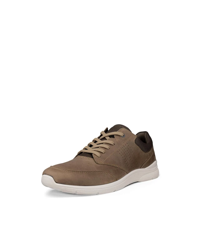 ECCO Men's Sneaker Irving, Nutmeg Brown/Dark Clay, 12.5