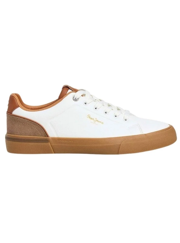 Pepe Jeans London Kenton Once M Men’s Regular Fit Leather Sneakers, Blue Wash - Image 1