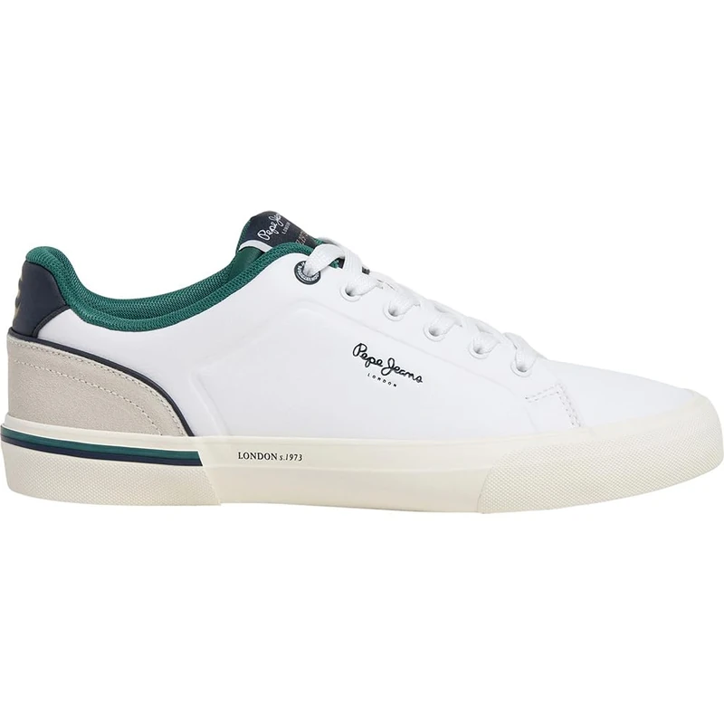 Pepe Jeans Men's Kenton Campus M Sneak, White (Off White), 11 UK