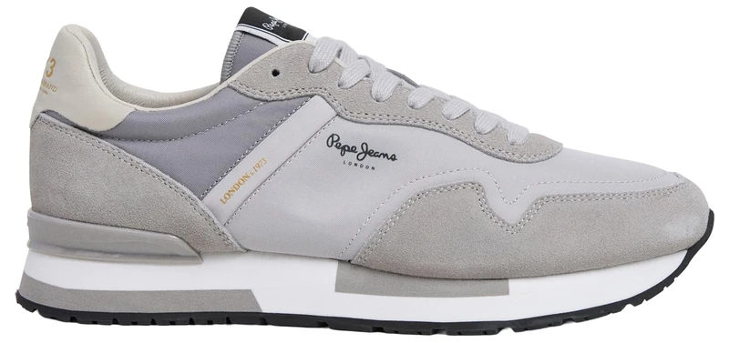 Pepe Jeans Men's HAILON Basic M Sneak, Grey (Middle Grey), 7 UK