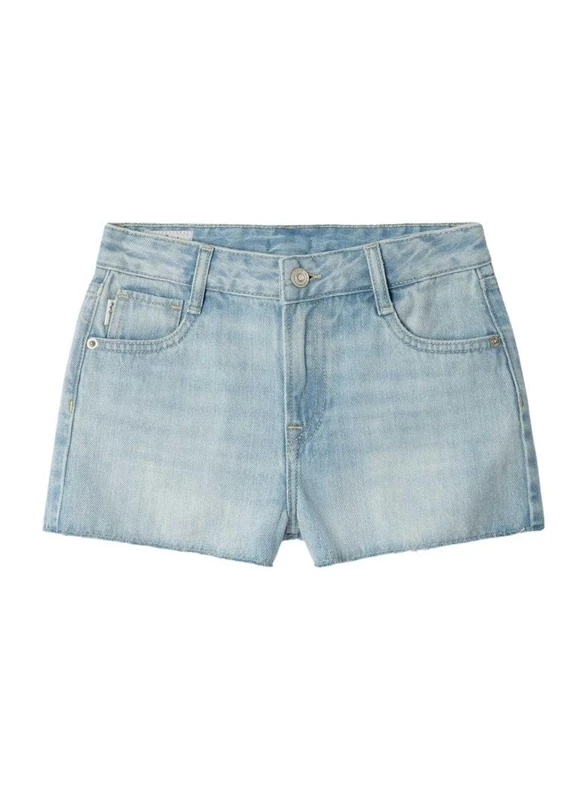 Pepe Jeans Girl's A-LINE Short HW Patty Shorts, Blue (Denim-PR5), 4