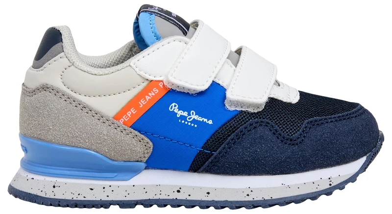 Pepe Jeans London South BK Sneak, Blue (Dark Denim Blue), 12 UK