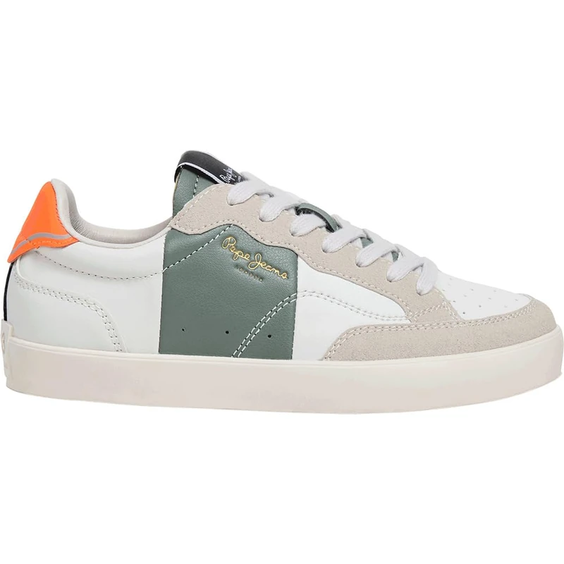 Pepe Jeans Lane Cross B Sneak, Beige (POP White), 1.5 UK
