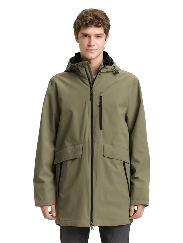 TOM TAILOR Denim Men's 1049967 Coat, 10905-Tree Moss Green, L