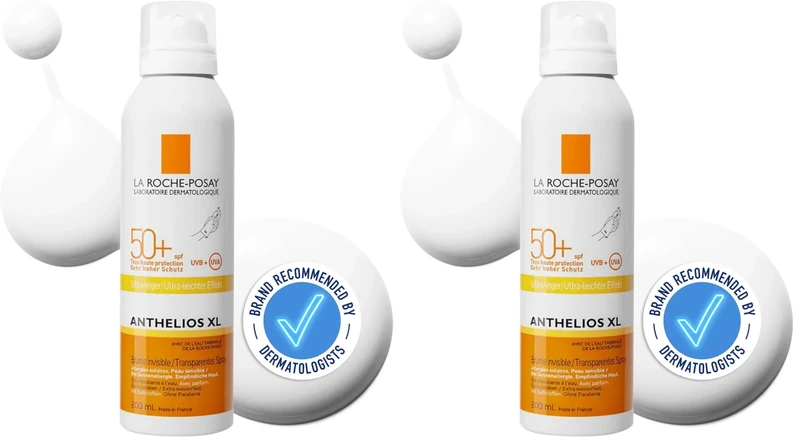 La Roche-Posay Anthelios Sun screen Ultra-Light Body Mist SPF50+ 200ml (Pack of 2)