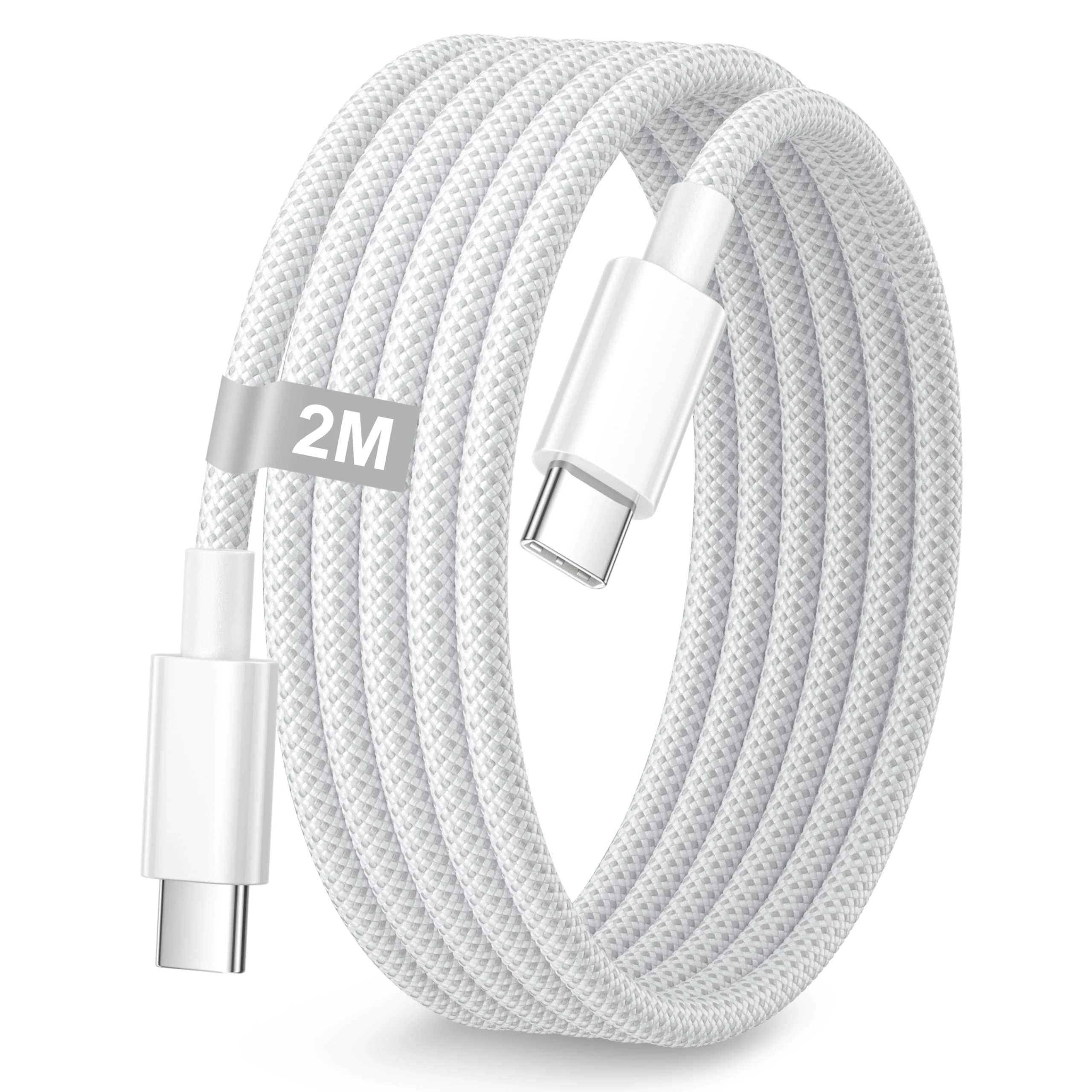 2M USB C Cable, iPhone 17 16 15 Charger Cable Braided USBC to USBC cable 2M Fast Charging cable Type C to Type C Lead USB C Wire for iPhone 17Air/16e/16/16 Pro Max/16 Plus/15/15 Pro Max, iPad pro/Air