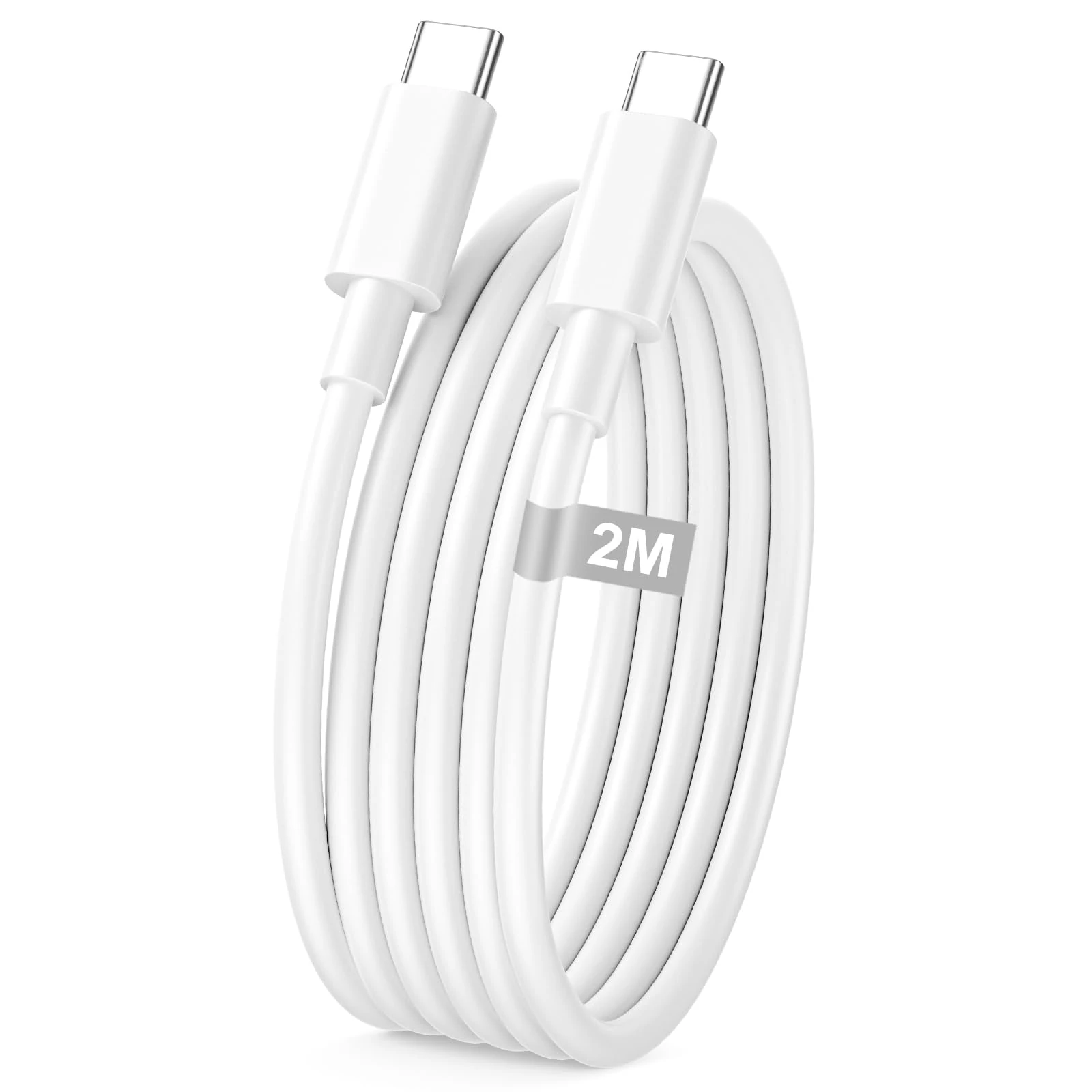 2M USB C Cable Fast Charge, 60W/3A iPhone 17 16 15 Charger Cable Type C Charger cable Fast Charging USBC to USBC cable 2M Usb c Wire Lead for iPhone 16e/16 15 Pro Max/Plus,iPad Pro/iPad Air,Samsung
