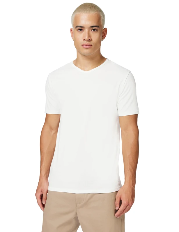 Tommy Hilfiger Men's Stretch Vn Tee Ss 3pack Um0um03137,Multi (Black/White/Grey Heather),XXL