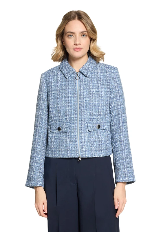 Betty Barclay 4705/1757 Blazer, Blue/Cream, 44 Ladies - Image 1