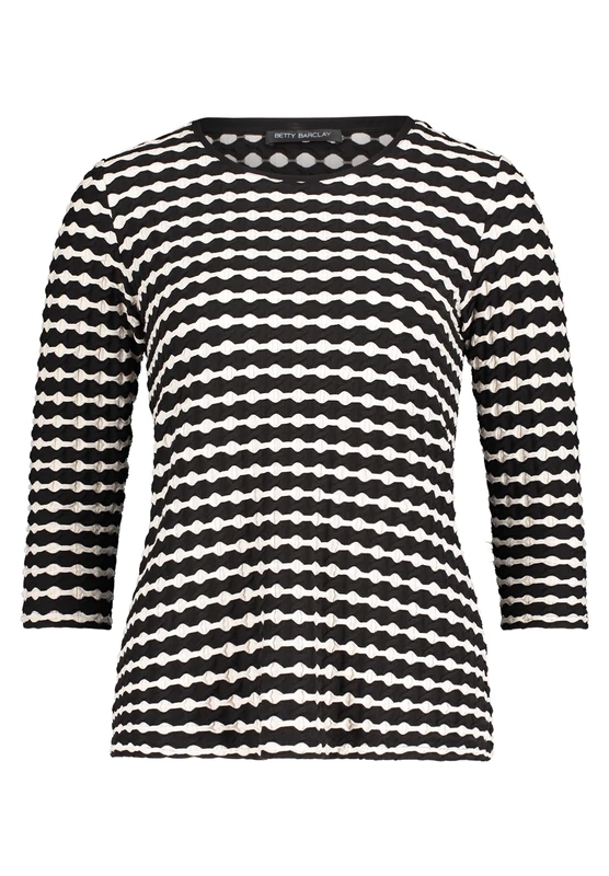 Betty Barclay Women's Shirt Black/Cream - Image 1