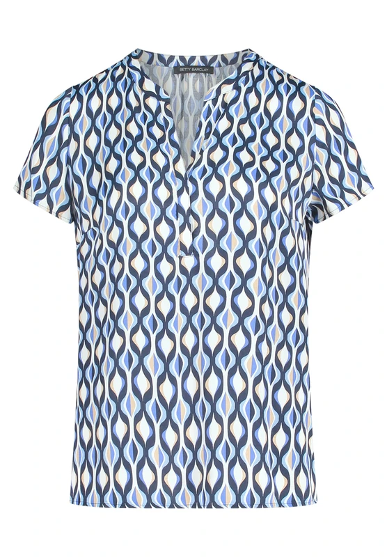 Betty Barclay Women's Blouse Blue/Cream